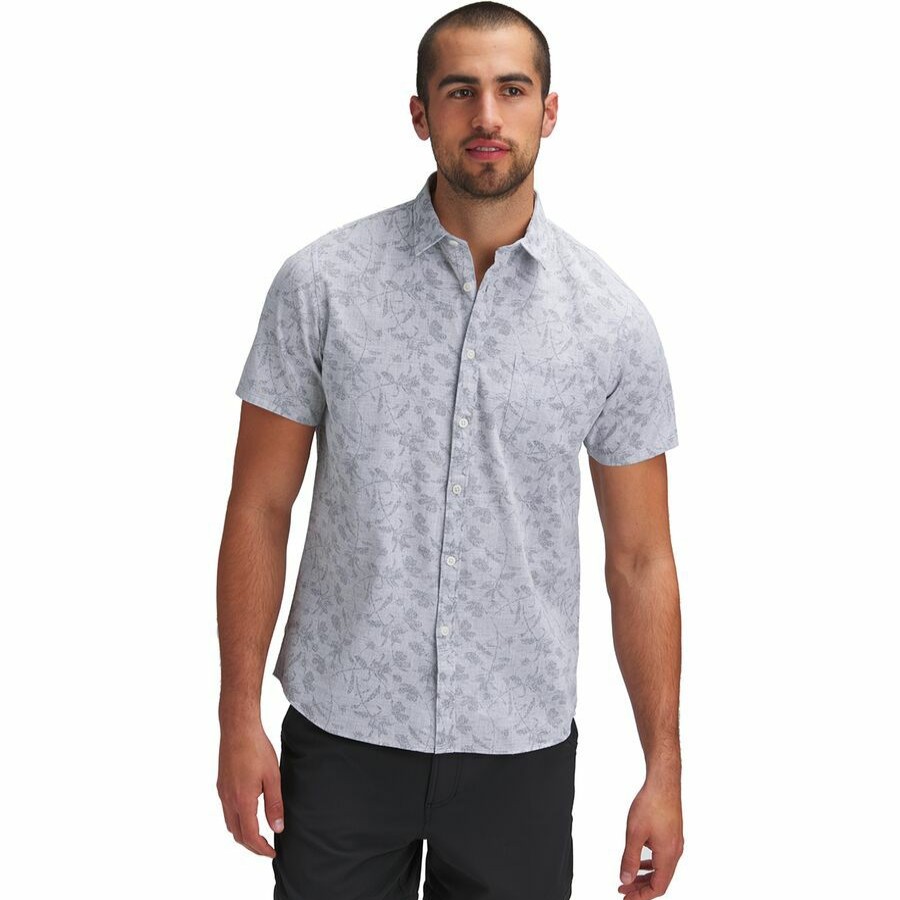 Men'S Clothing * | Outlet Stoic Print Stripe Short-Sleeve Button-Down Shirt Men'S