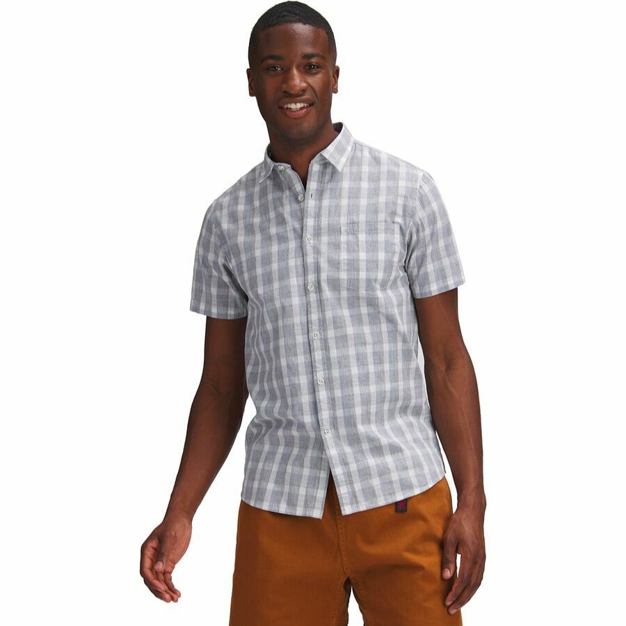 Men'S Clothing * | Outlet Stoic Plaid Short-Sleeve Button-Down Shirt Men'S Heather Gray