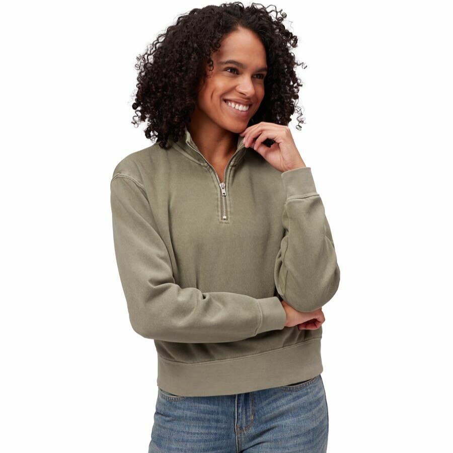 Women'S Clothing * | Outlet Stoic Cotton Cropped 1/4-Zip Pullover Women'S