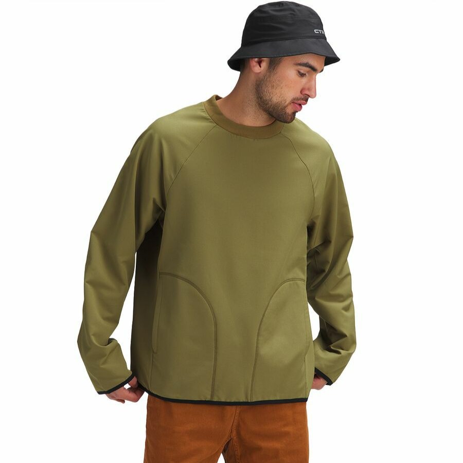 Men'S Clothing * | Outlet Stoic Camp Crew Pullover Men'S Olive Branch