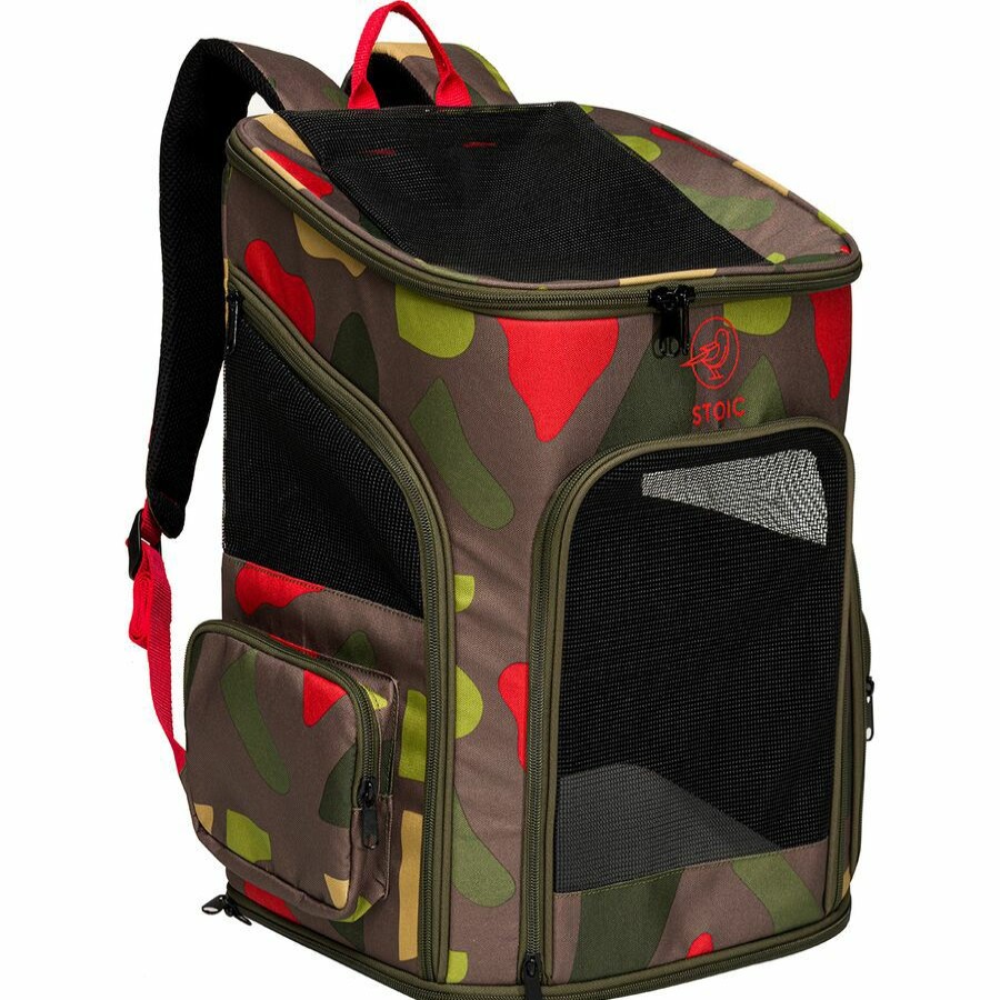 Accessories * | Outlet Stoic Pet Carrier Backpack Dark Olive/Green Moss/Ochre