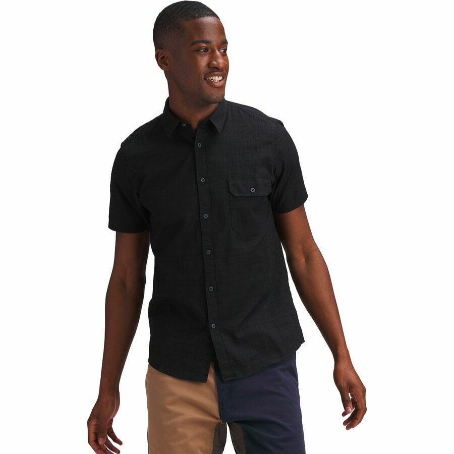 Men'S Clothing * | Outlet Stoic Solid Texture Short-Sleeve Button-Down Shirt Men'S