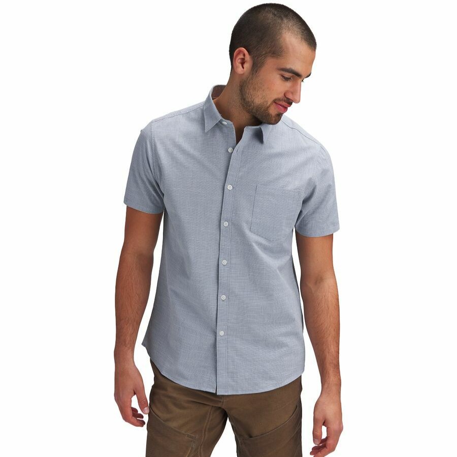 Men'S Clothing * | Outlet Stoic Solid Texture Short-Sleeve Button-Down Shirt Men'S