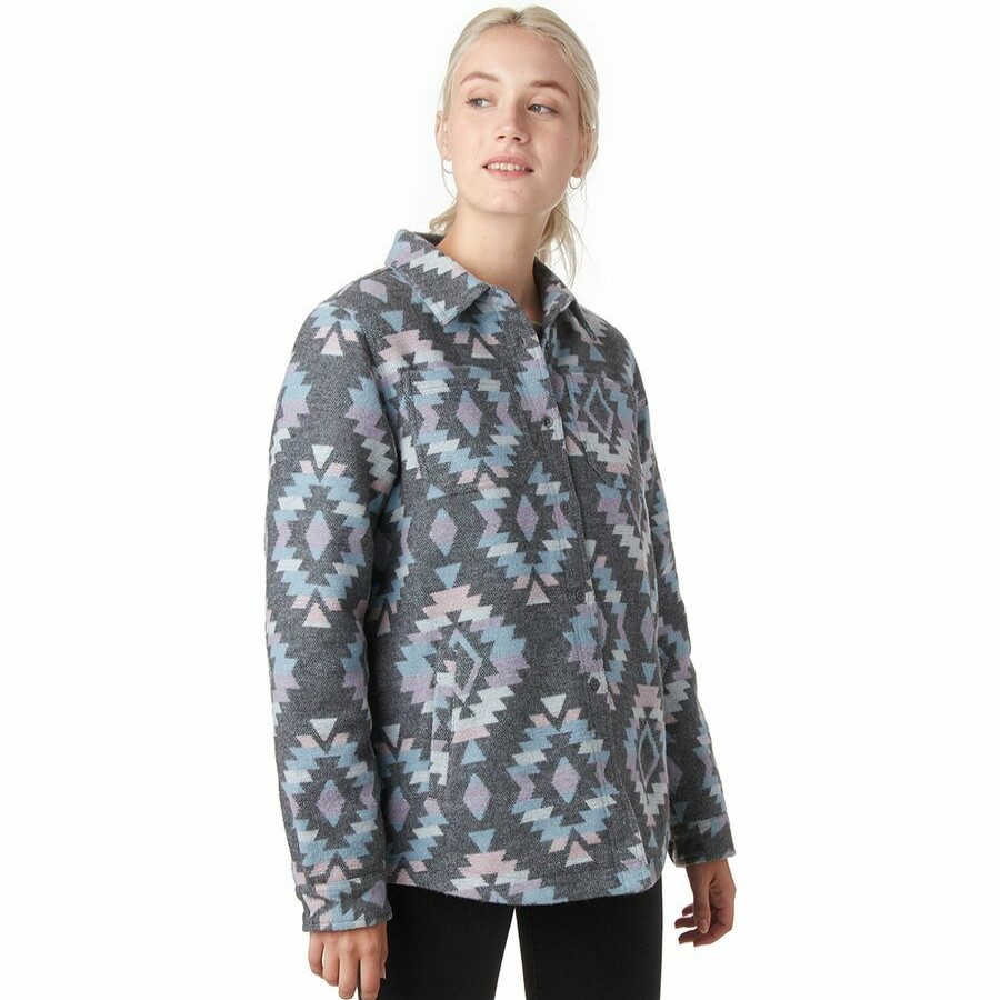 Women'S Clothing * | Outlet Stoic Printed Shirt Jacket Women'S Pastel