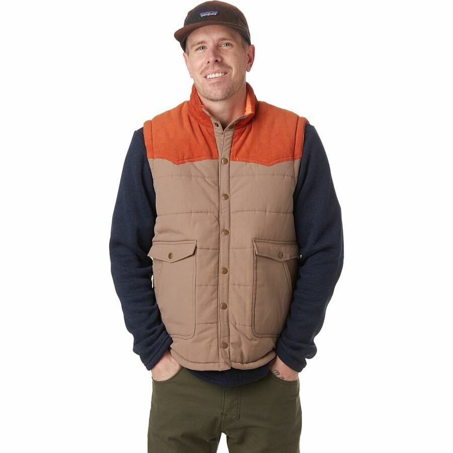 Men'S Clothing * | Outlet Stoic Mix Media Vest Men'S Fossil