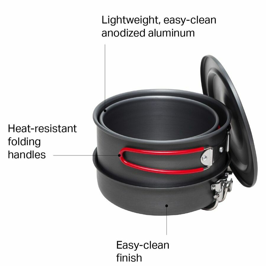 Hike & Camp * | Outlet Stoic Hard Anodized Camping Cook Set Steel