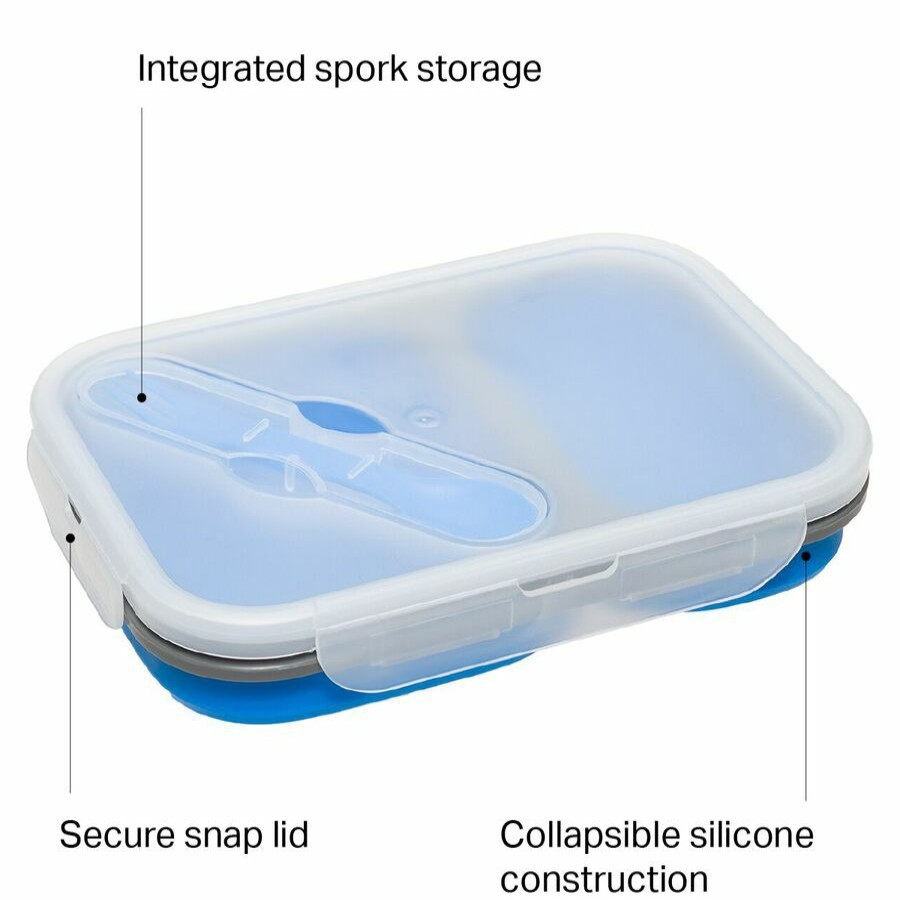 Hike & Camp * | Outlet Stoic Collapsible Silicone Food Container Blue