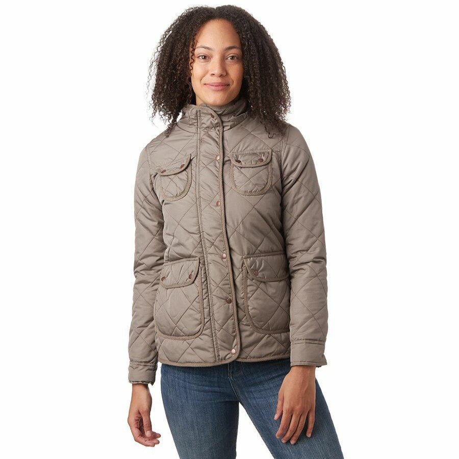 Women'S Clothing * | Outlet Stoic Quilted Full-Zip Jacket Women'S Grey