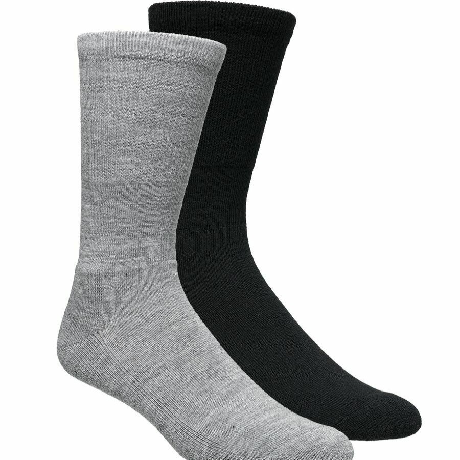 Accessories * | Outlet Stoic Calf Length Hiking Sock 2-Pack Women'S Black Textured Natural