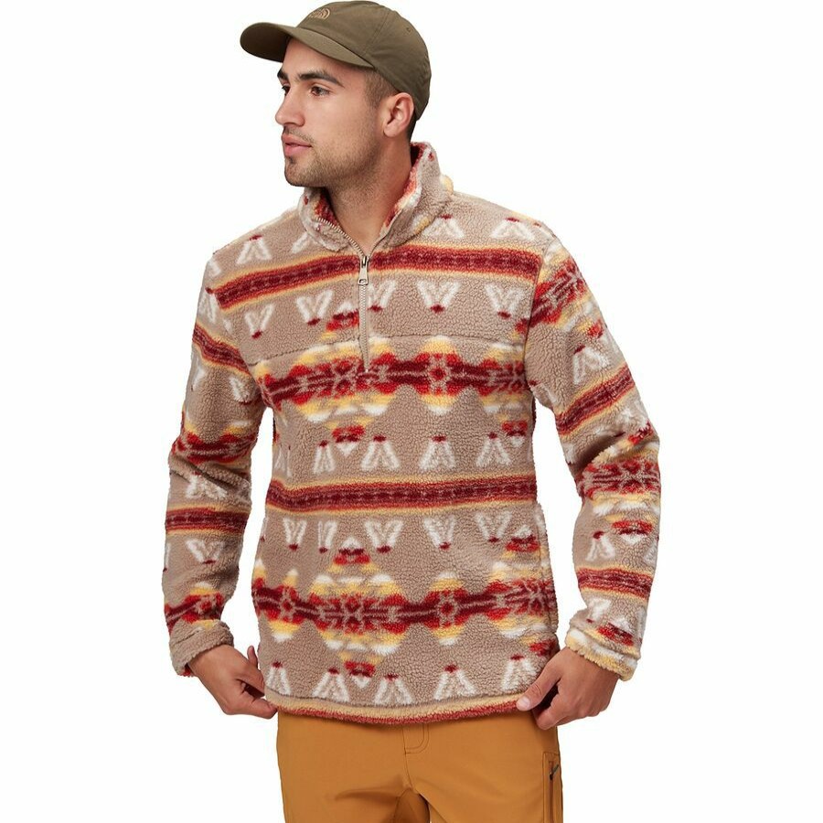 Men'S Clothing * | Outlet Stoic 1/4-Zip Grizzly Sherpa Pullover Men'S Sunrise