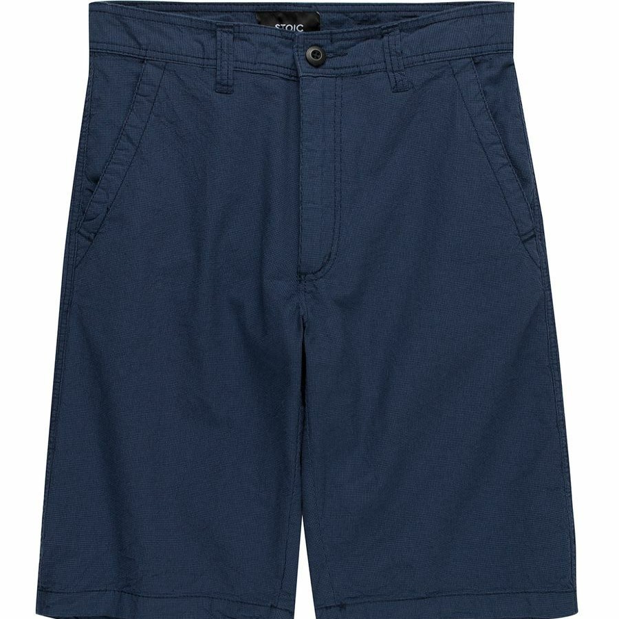 Men'S Clothing * | Outlet Stoic Mini Check 11In Short Men'S Indigo