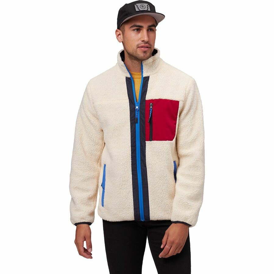 Men'S Clothing * | Outlet Stoic Reversible Mixed Media Sherpa Jacket Men'S