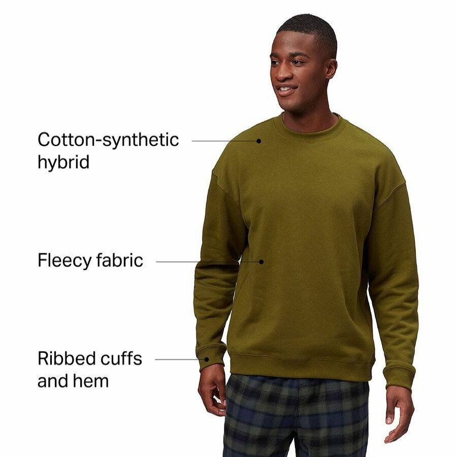 Men'S Clothing * | Outlet Stoic Crew Fleece Men'S Olive Branch