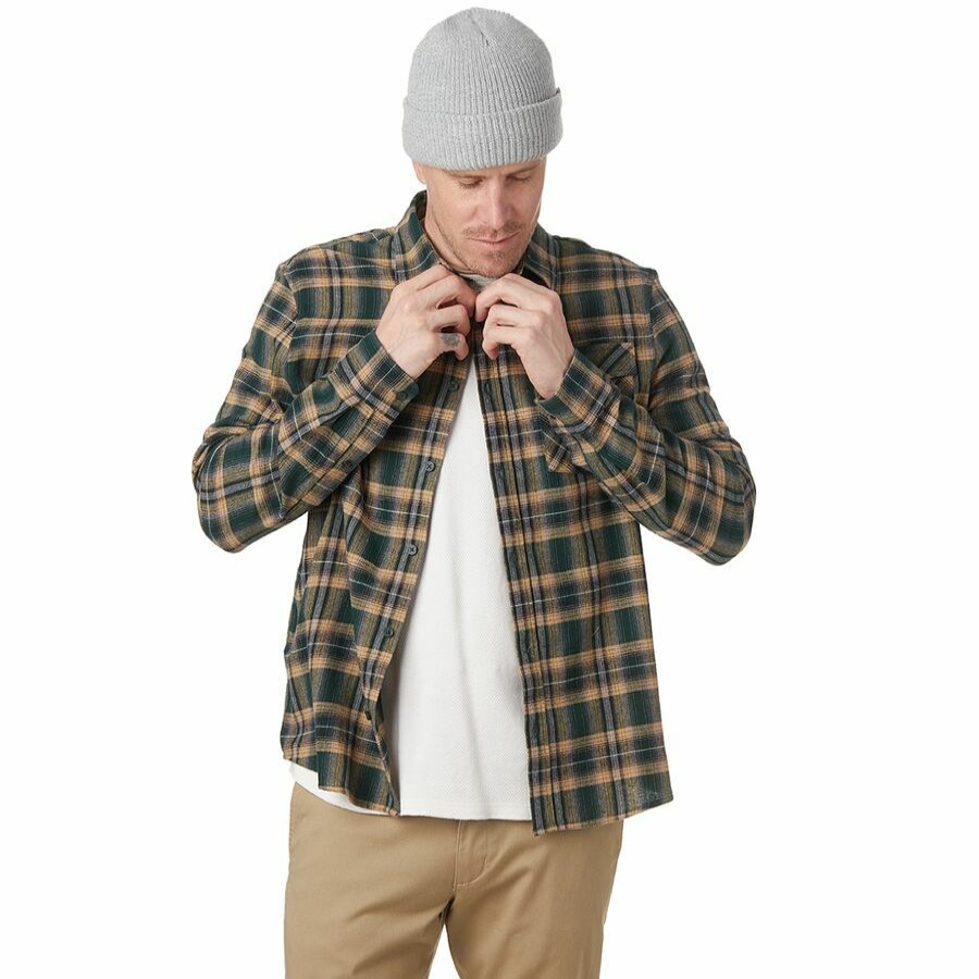 Men'S Clothing * | Outlet Stoic Flannel Adventure Shirt Men'S Green