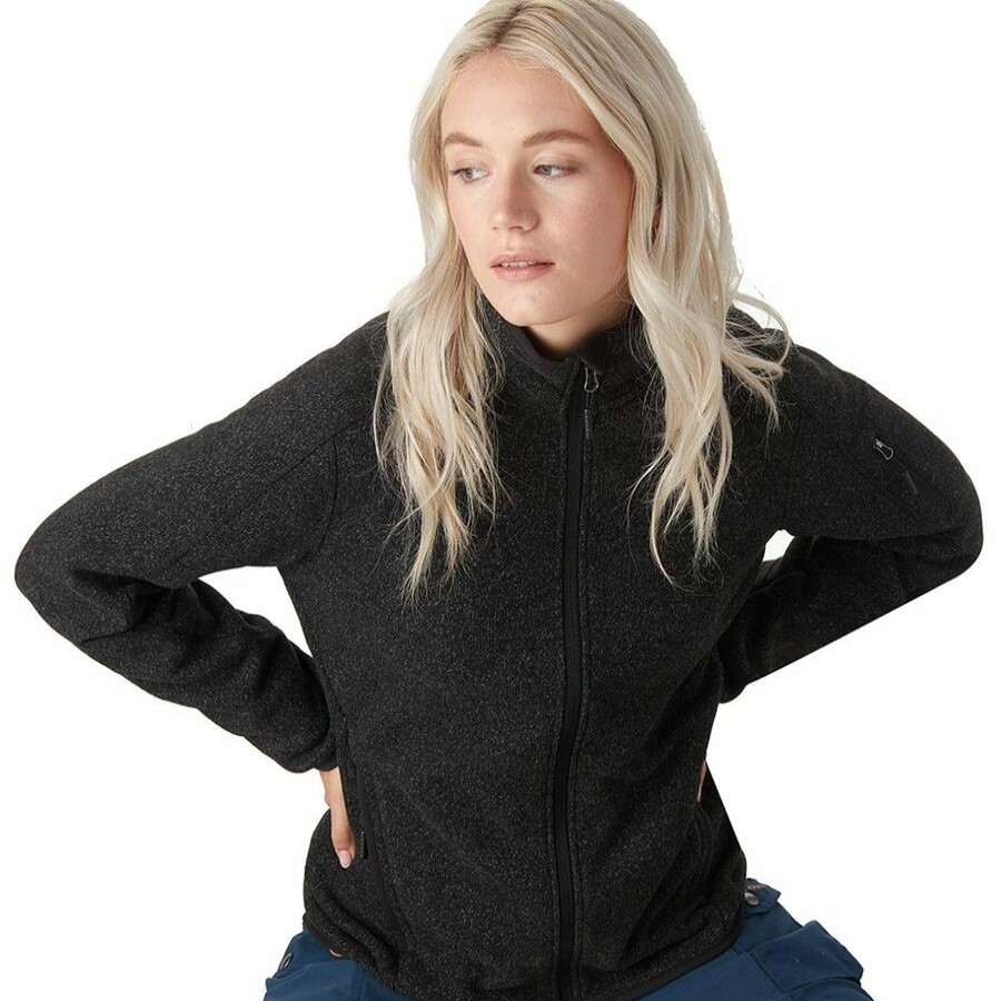 Women'S Clothing * | Outlet Stoic Sweater Fleece Jacket Women'S Black