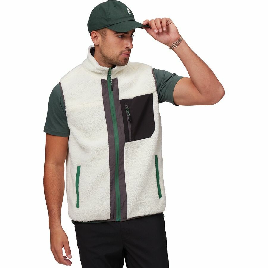 Men'S Clothing * | Outlet Stoic Reversible Mixed Media Sherpa Vest Men'S